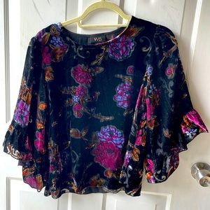W5 Boho velvet top